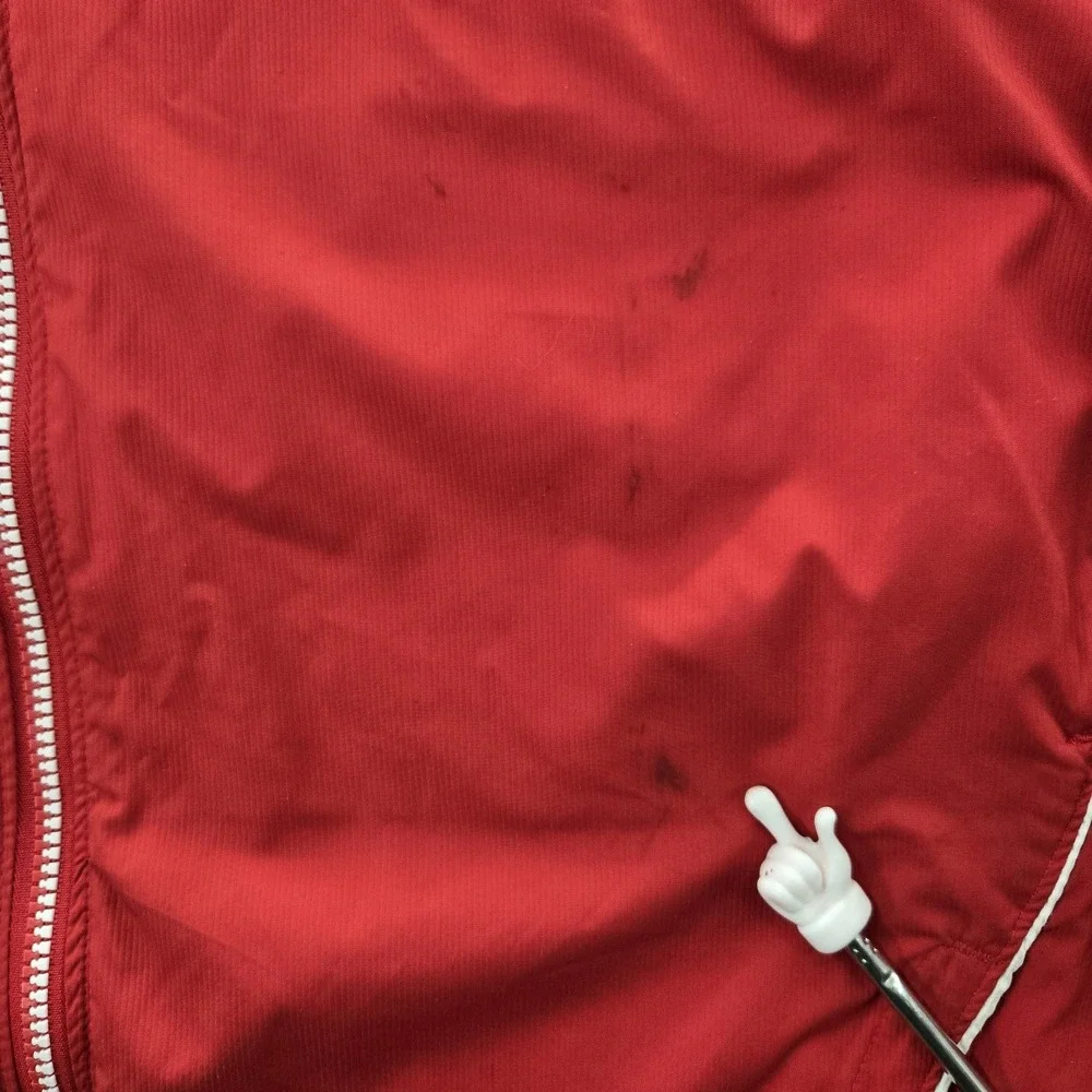 VINTAGE Fresno State Bulldogs Men Jacket L Red Embroidered Nike Clima-Fit READ